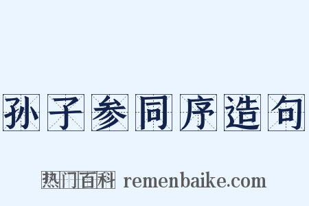 孙子参同序造句是什么意思的图片